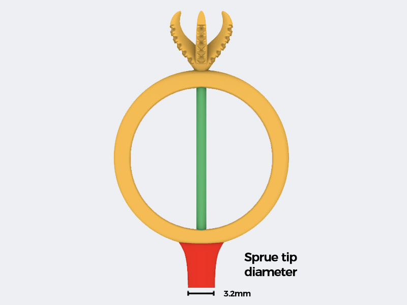 Example ring 1: No shank window/hole setting